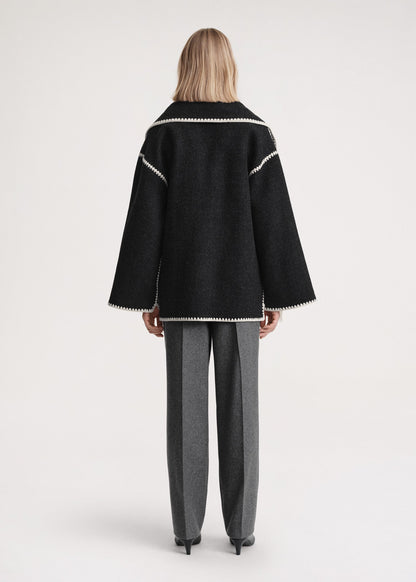 Georgina Scarf Coat | Dames jas met geïntegreerde sjaal en elegante pasvorm