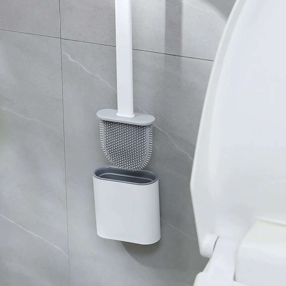 Siliconen Toiletborstel – Antibacterieel, Flexibel Design voor Efficiënte Toiletreiniging en Makkelijk Onderhoud