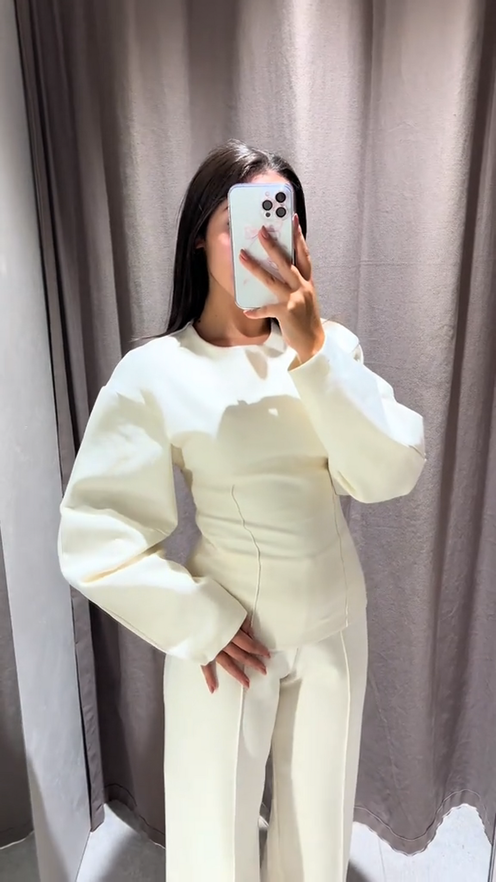 Nour Set | Dames Tweedelige Set met Oversized Top en Wijde High-Waist Broek