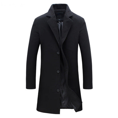 Heren Waterafstotende Trenchcoat – Lange Mouwen, Geschikt voor Koud Weer, Casual en Functioneel