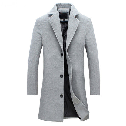 Heren Waterafstotende Trenchcoat – Lange Mouwen, Geschikt voor Koud Weer, Casual en Functioneel