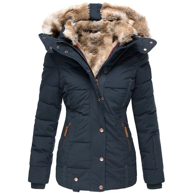 Dames Winterjas met Bontkraag – Casual Jas voor Herfst en Winter