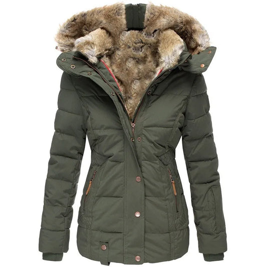 Dames Winterjas met Bontkraag – Casual Jas voor Herfst en Winter