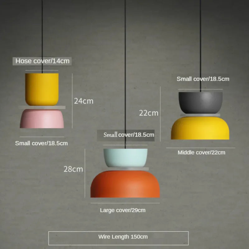 Scandinavische Hanglamp – Meerkleurig, Modern Design voor Woonkamer of Eetruimte
